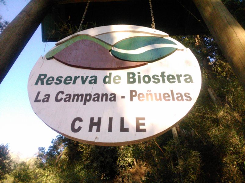 entrada al parque cerro La Campana en Olmué